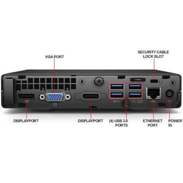 ⁦מחשב נייח מחודש מיני Intel Core i5-6500T/8GB/256GB SSD דגם HP ProDesk 600 G2 כולל Windows 10 Pro⁩ – תמונה ⁦3⁩