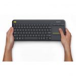 ⁦מקלדת עם משטח מגע Logitech Wireless Touch Keyboard K400 Plus⁩ – תמונה ⁦3⁩