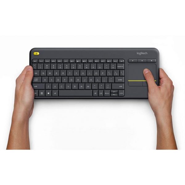 ⁦מקלדת עם משטח מגע Logitech Wireless Touch Keyboard K400 Plus⁩ – תמונה ⁦3⁩