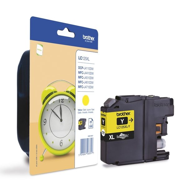 ראש דיו גדול צהוב תואם 1200 דף Brother LC125XL-Y