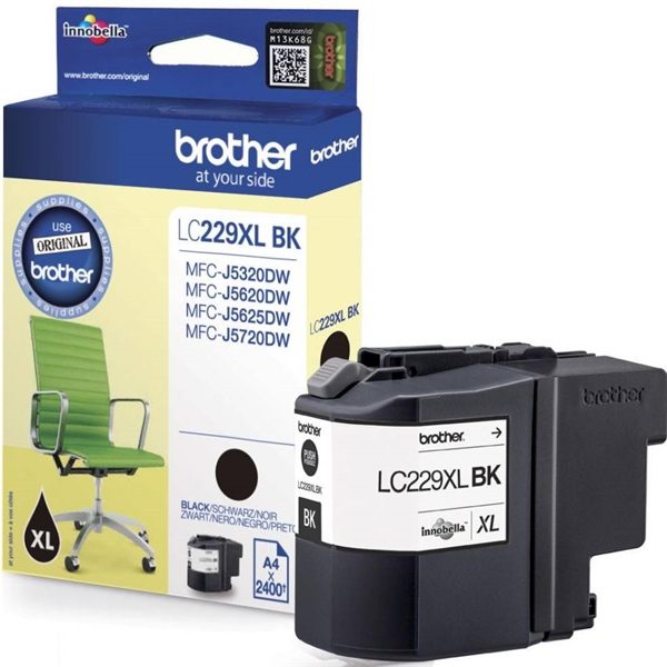 ראש דיו גדול שחור מקורי 2400 דף Brother LC229XL-BK