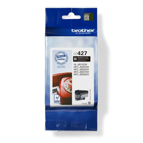 ראש דיו שחור תואם 3000 דף Brother LC-427BK