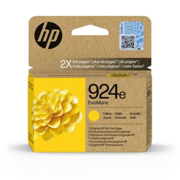 ראש דיו מקורי צהוב  800 דף HP 924e 4K0U9NE