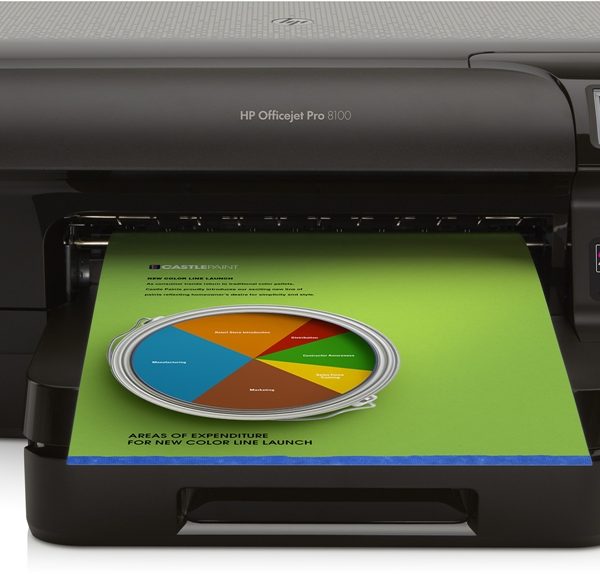 מדפסת הזרקת דיו HP Officejet Pro 8100 e