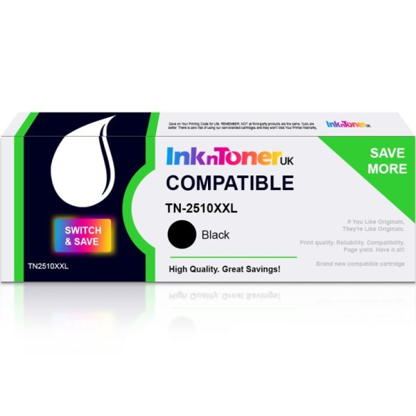 טונר שחור תואם 5000 דף Brother TN-2510XXL