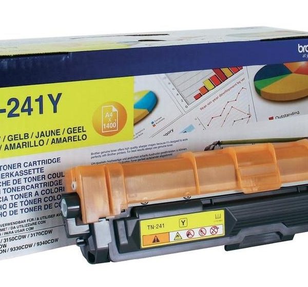 טונר מקורי צהוב 1400 דף Brother TN-241Y